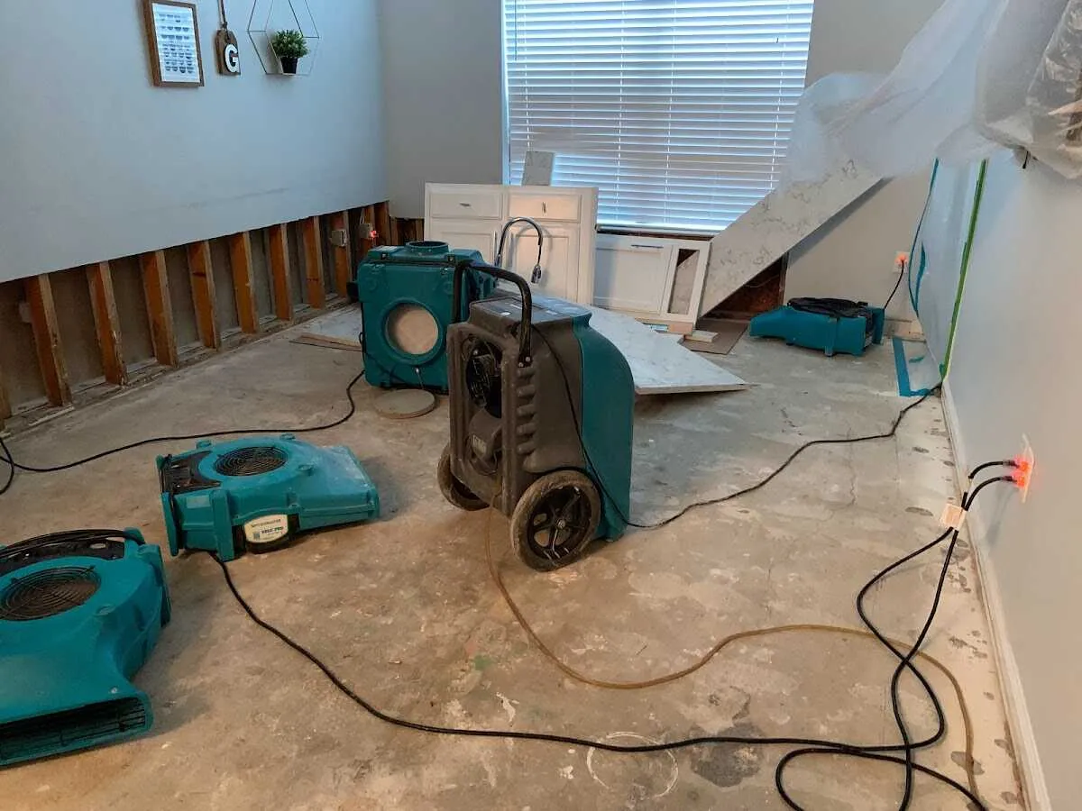 Dehumidifier in flood-cut room for Water Extraction & Removal in Eastchester